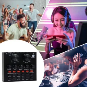 Podcast Mic Set With Live Sound Card,condenser Microphone With Rechargeable 12 Kinds Of Auxiliary Background For Karaoke Singing, Youtube Recording