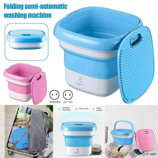 Foldable Mini Washing Machine China imported Heavy Quality ( random color ) - Image 2