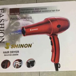 ( red color ) Shinon Hair Dryers Salon Home Used Professional Blow Hair Dryer With  complete accessories