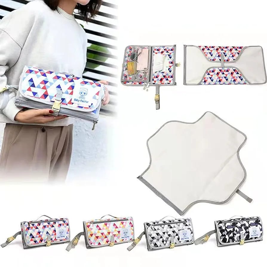 Diaper Pouch (Waterproof), Baby Product Storage, Stroller Bag, Mother's Bag, Diaper Changing Sheet, Baby Shower Gift (random color) - Image 2