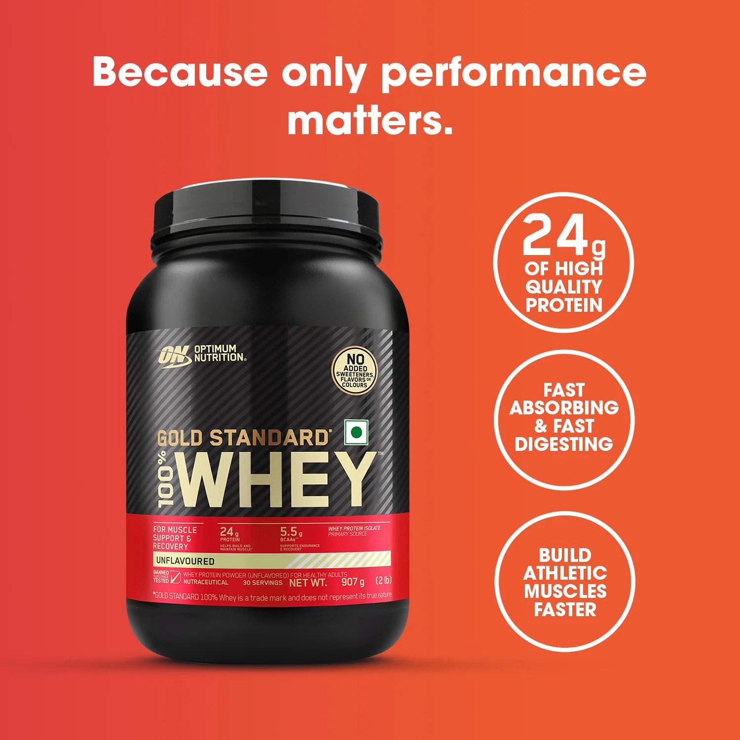 Optimum Nutrition Gold Standard 100 Percent Whey Protein Powder Double Rich Chocolate Flavor 2 Pounds 907g - Image 2