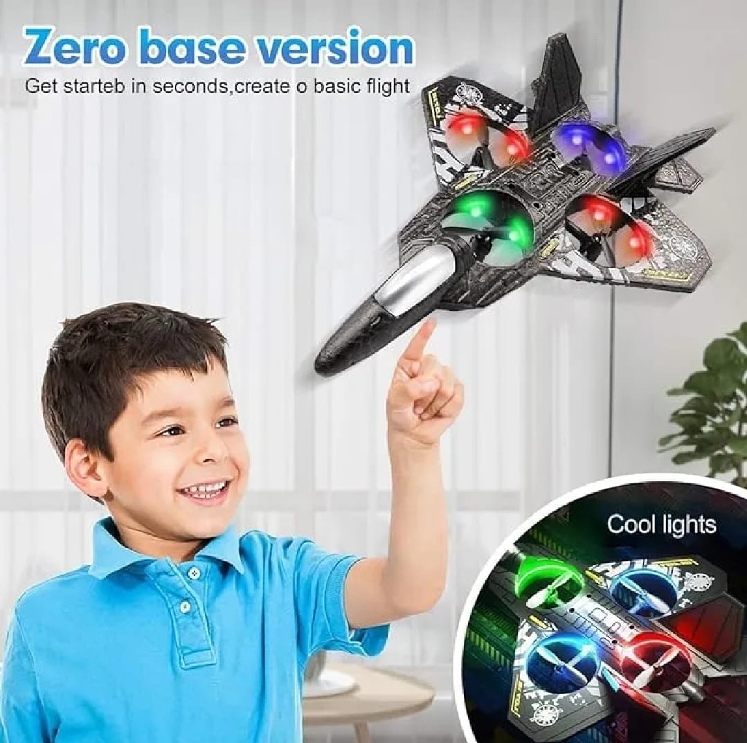 Premium RC Fighter Jet Plane – 2.4G Remote Control Foam Airplane Toy with Lights | High-Speed Glider | Helicopter Style Stunt Aircraft for Kids & Adults - Image 3