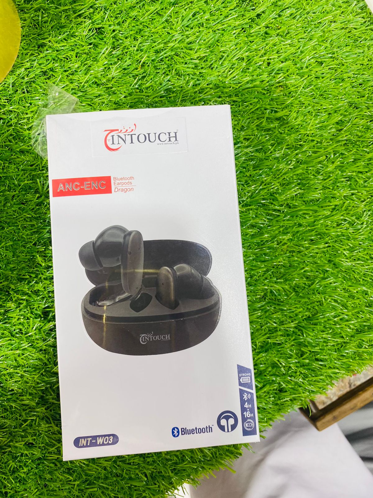 InTouch INT-W03 Wireless Bluetooth Earbuds – ANC + ENC, Long Battery Life, High-Quality Sound, Perfect for PUBG Gaming - Image 4