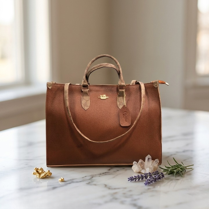 High Quality Coach Tote Bag 16x11 Inches Elegant Designer Handbag - Image 2
