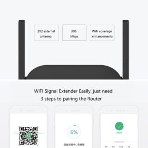 Original Xiaomi Mi Wifi Repeater Pro 300m - Wireless Signal Booster With Dual External Antenna For Expanded Network Coverage