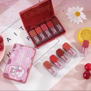 Color Castle Velvet Matte Long Lasting Lip Gloss Set – Pack of 5 - Multi Color