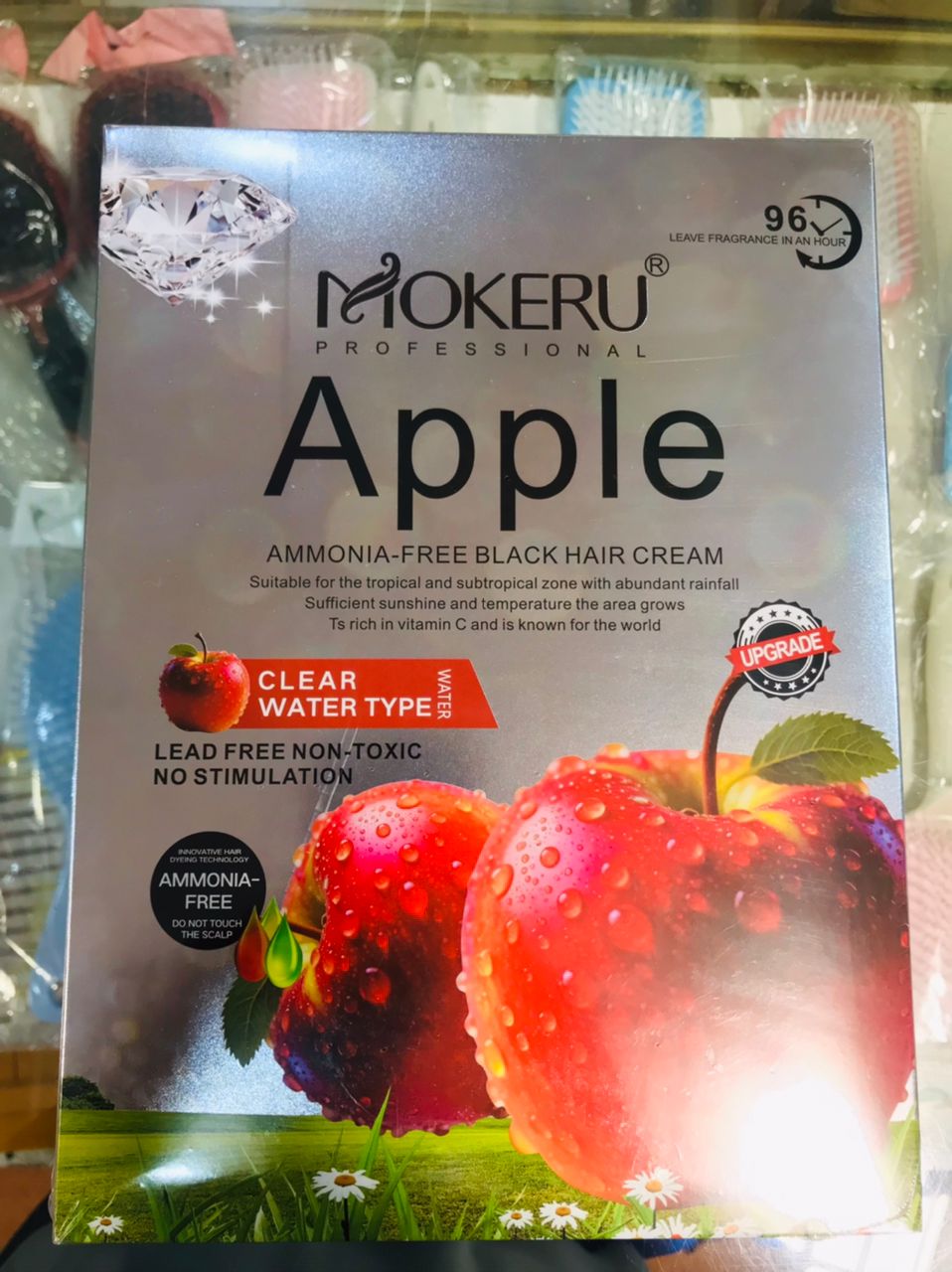 Mokeru Professional Apple Ammonia-Free Black Hair Cream – Non-Toxic Fast Hair Dye for Men and Women - Image 3