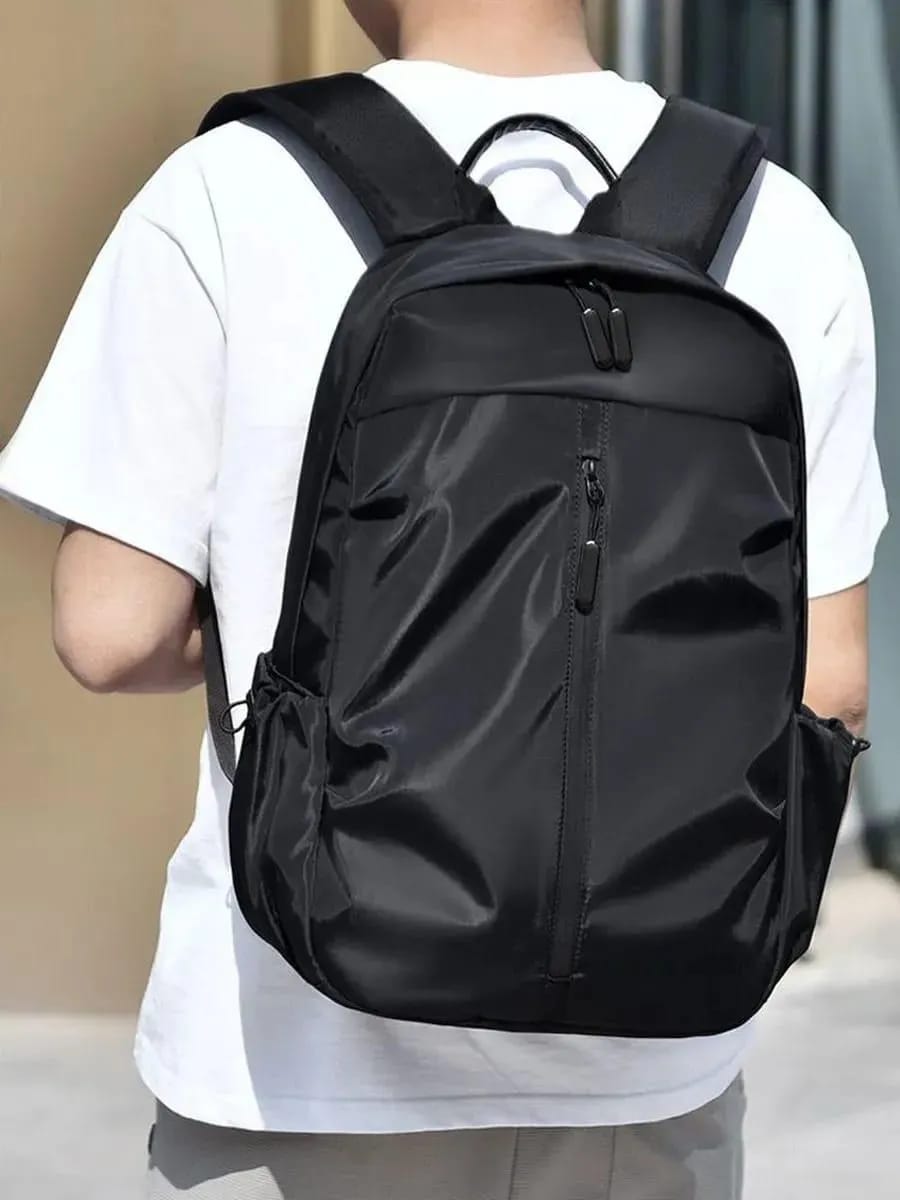 Premium Waterproof Nylon Casual Backpack – Minimalist Unisex Travel & School Shoulder Bag for Boys, Girls & College Students - Image 4