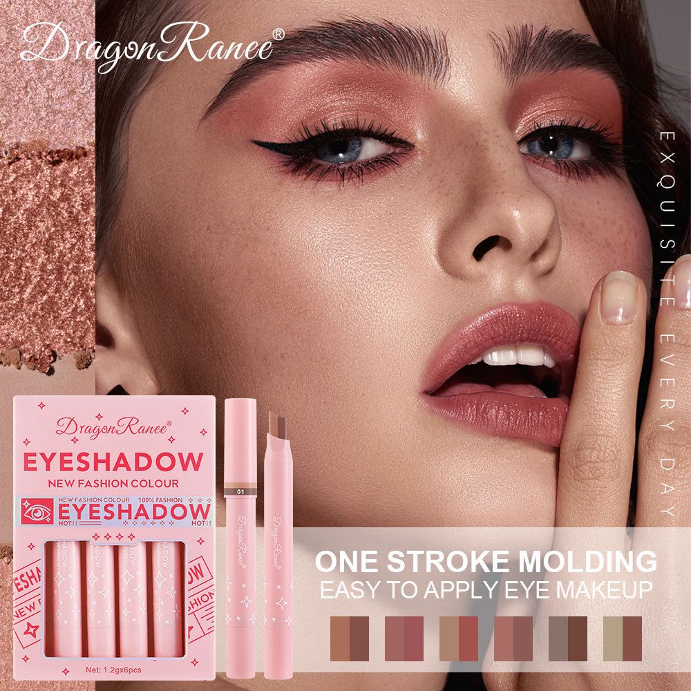 Dragon Ranee 2 Color Eyeshadow Stick - Dual Shade Makeup Pen Double Color Shimmer Matte Eye Shadow Cosmetics For Women Beauty Smooth Blend - Image 2