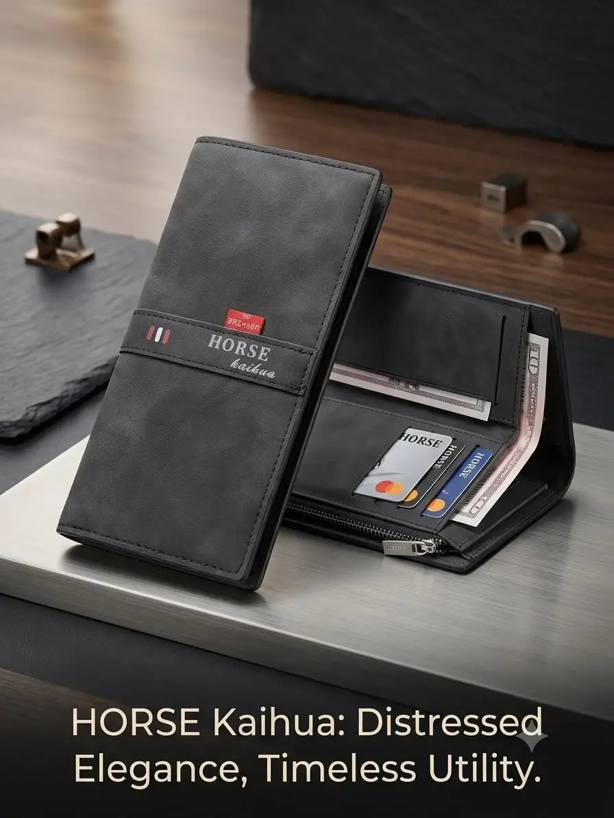 Imperial Horse Wallet for Men Bifold Card Holder Cash Pocket Coin Pocket Premium Men's Wallet - Image 2