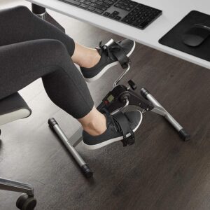 Mini Bike Pedal Exerciser Arms And Leg Pedal Exerciser With Digital Meter Foldable Mini Fitness Cycle Home Exercise Machine
