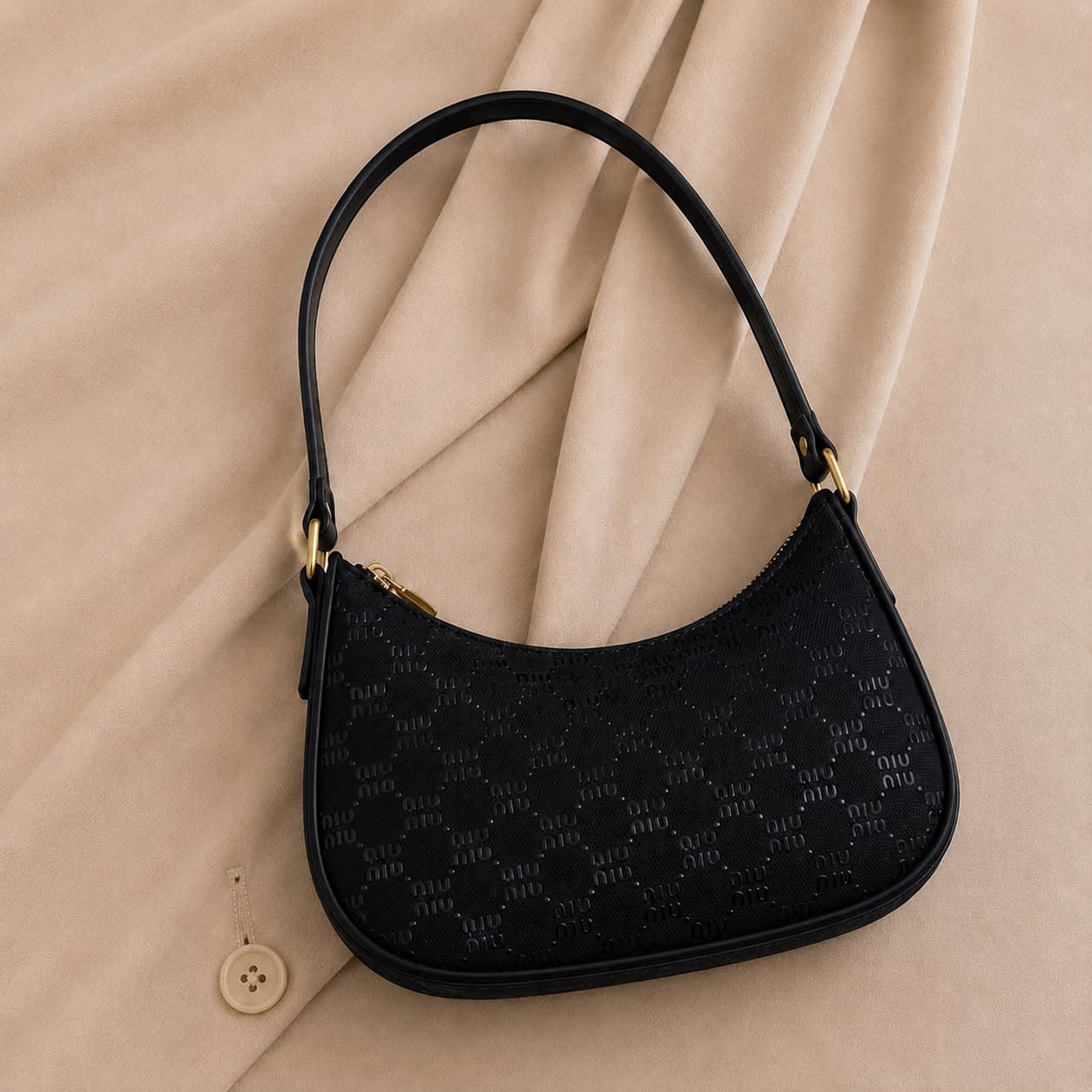 Luna Curve Purse – Elegant Printed Shoulder Handbag for Women - Image 4