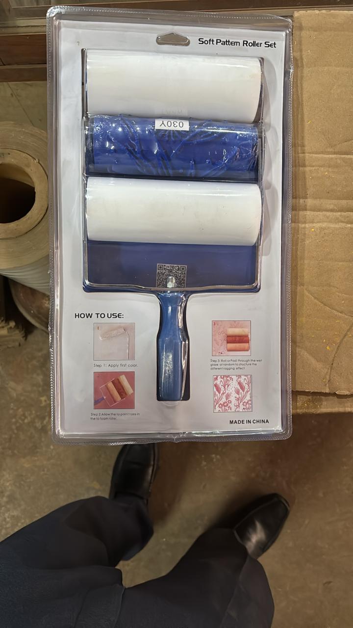 Roller Pattern Set – Paint Roller with Textured Design for Wall Decoration (6 Inch) - Image 4