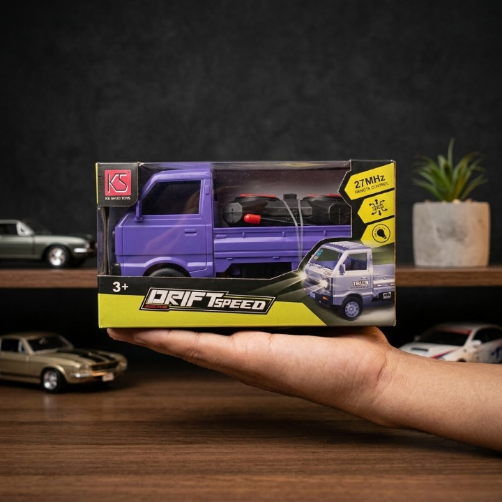 Drift Speed 27MHz Remote Control RC Toy Truck for Kids (Random Color)