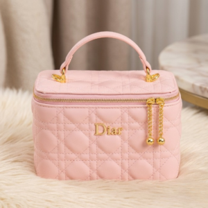 Imported Synthetic Leather Beauty Bag – Stylish Cosmetic Organizer for Travel & Daily Use | Without Box