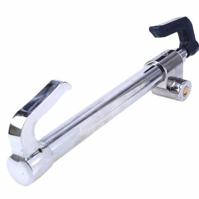 Steering to Pedal Lock Anti Theft Double Hook Steel Lock for all Cars - Image 4