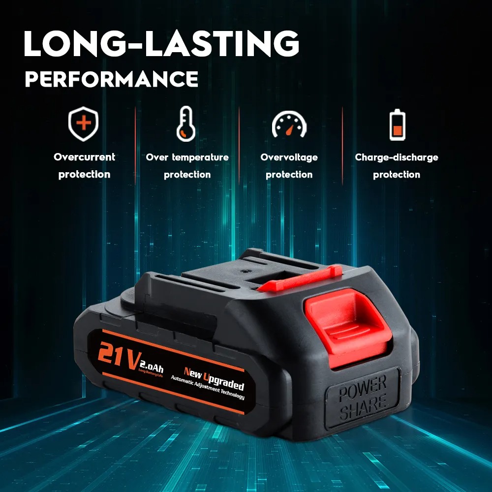Universal 21V Lithium-Ion Battery Pack for Cordless Power Tools | Rechargeable High-Capacity Battery - Image 3