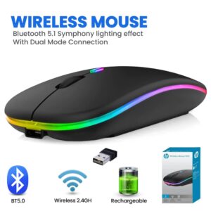 HP W10 Wireless Mouse - Slim Silent Stylish 2.4GHz Wireless Optical Mouse With Ergonomic Design Plug And Play USB Receiver For Laptop PC (Random Color)