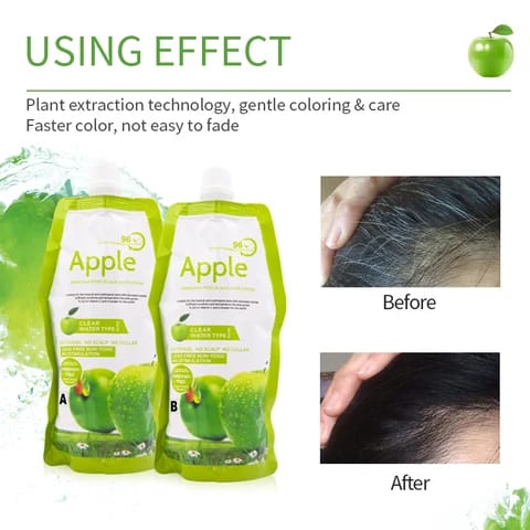Godrej Apple Ammonia-Free Hair Cream Apple Hair Color Cream Gentle Formula Provides Rich Color Smooth Application Long Lasting (Natural Black) - Image 2