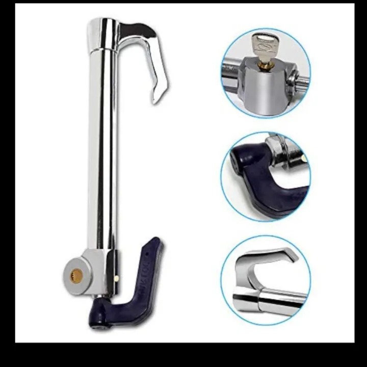 Steering to Pedal Lock Anti Theft Double Hook Steel Lock for all Cars - Image 2
