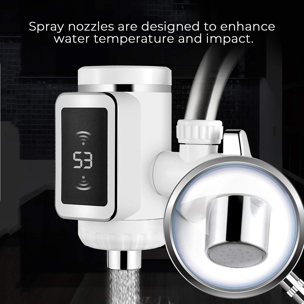3000W Water Heater Faucet – Instant Heating Tap with Grow Free Installation for Home and Kitchen Use - Image 2
