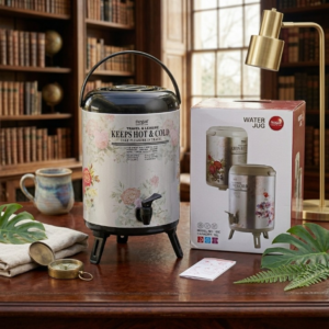 Regal Steel Body Hot And Cold Water Cooler 10 Liter With Temperature Control And Elegant Floral Design