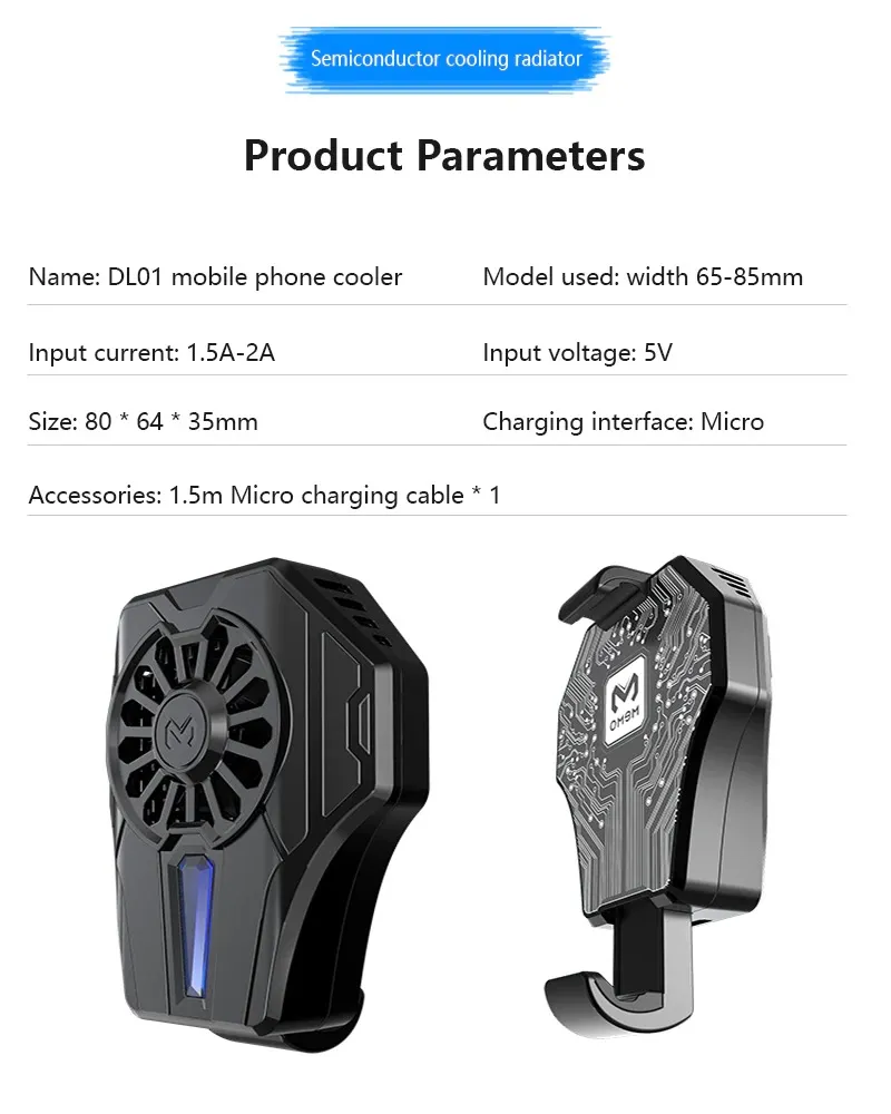 Memo DL01 Phone Cooler – High-Efficiency Mobile Cooling Device - Image 4