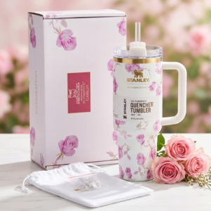 Stanley x LoveShackFancy Limited Edition 40oz Quencher H2.0 FlowState Tumbler – Floral Collaboration Collection ( RANDOM COLOUR )