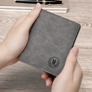 Trending M-Design RFID Wallet | Compact PU Card Holder with Coin Pocket for Men & Women
