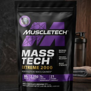 Muscletech Mass Tech Xtreme 2000 Mass Gainer Powder – 2.03 lbs High-Calorie Muscle Builder Supplement