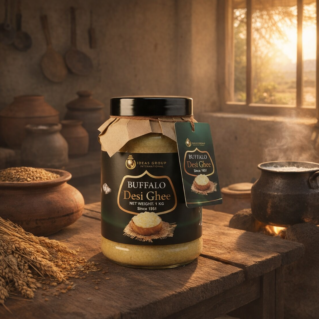 Barkat Buffalo Desi Ghee – Premium Traditional Pure Ghee for Cooking, Frying & Sweets | Rich Aroma Natural Taste Airtight Jar - Image 3