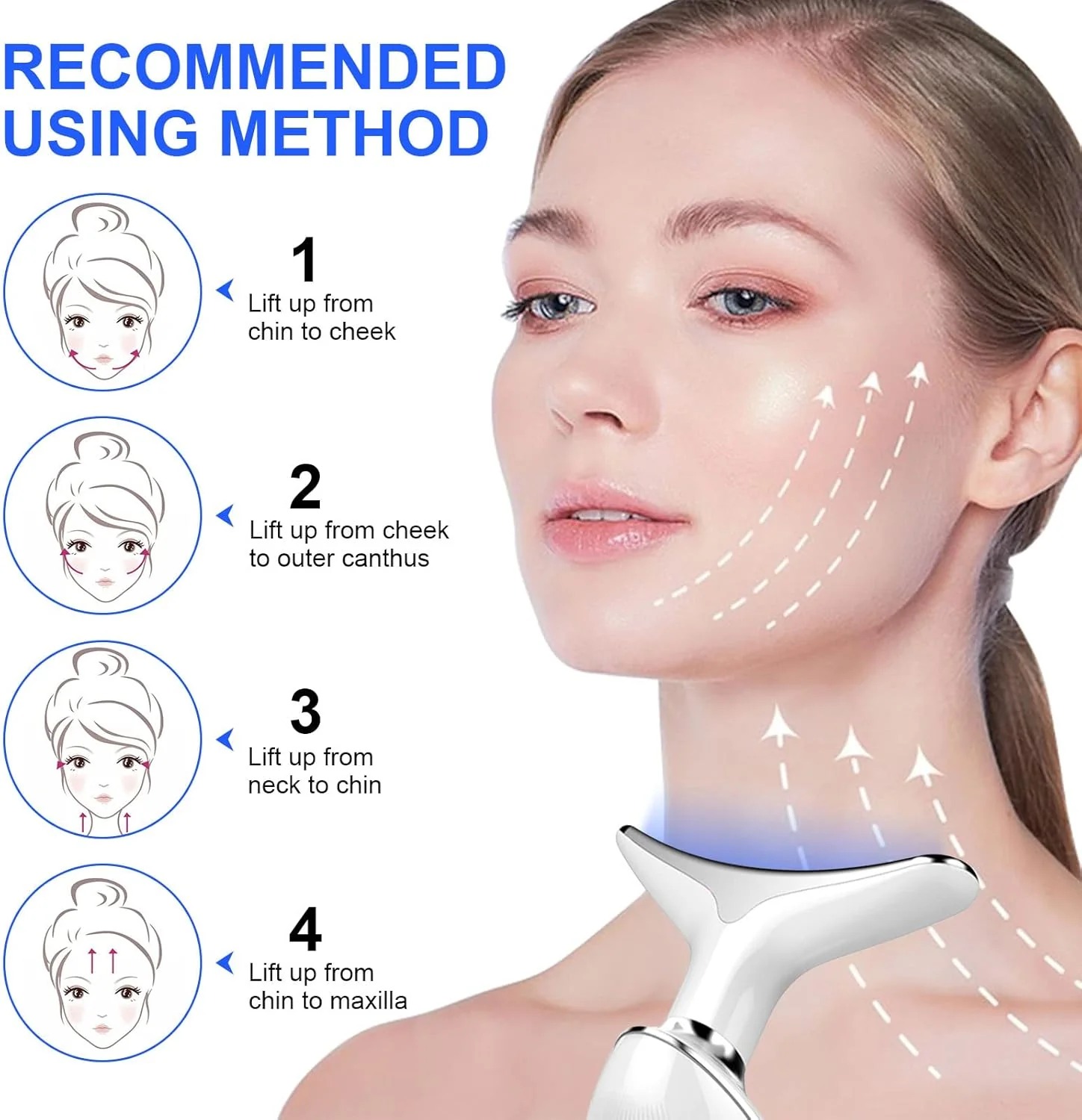 ES-1081 Massager Intense Pulsed Light Wrinkles Reducing Instrument - ESX - Anti Ageing & Reduces Puffiness | Face Massager For Fine Line & Wrinkles - Random Color - Image 3