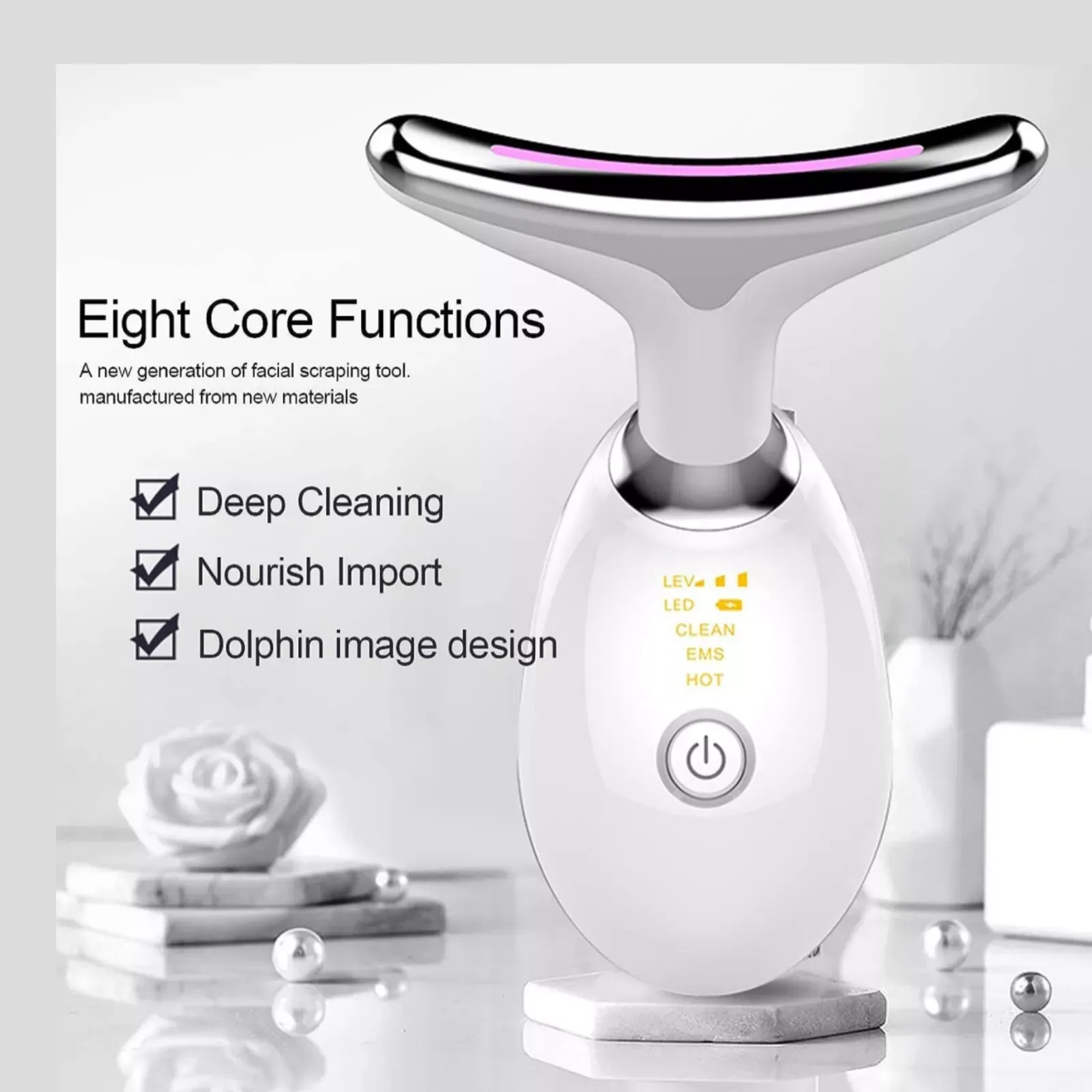 ES-1081 Massager Intense Pulsed Light Wrinkles Reducing Instrument - ESX - Anti Ageing & Reduces Puffiness | Face Massager For Fine Line & Wrinkles - Random Color
