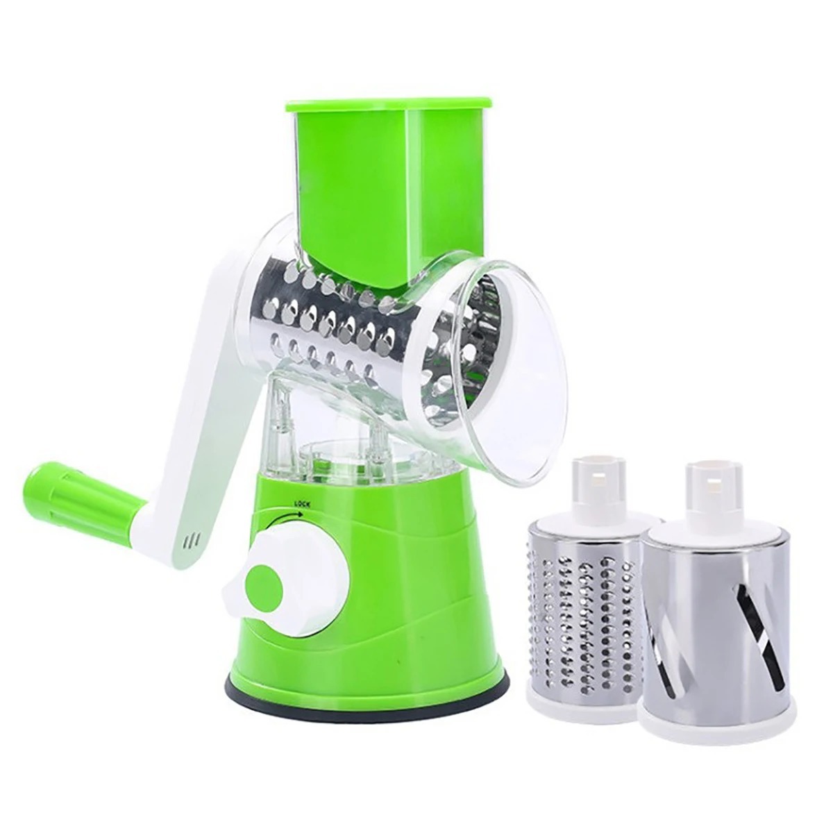 Manual 3βinβ1 Vegetable Cutter & Drum Grater | Round Slicer | Multifunctional Kitchen Gadget - Image 4
