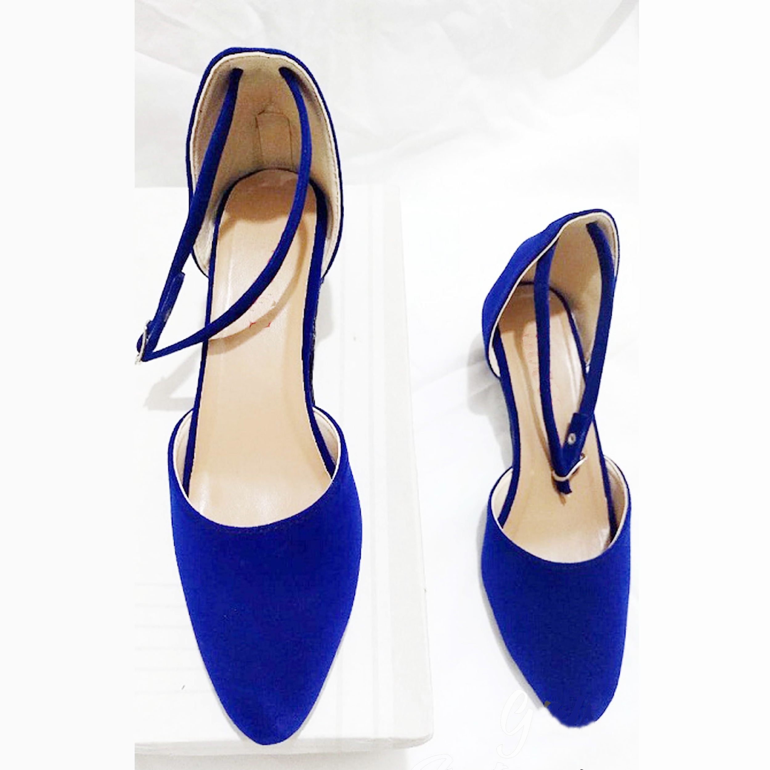 Stylish Velvet Heel Pump Shoes for Ladies – 2 Inch Elegant Party Wear Heels with box - Image 4