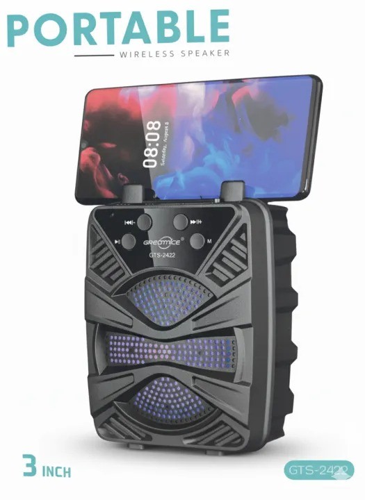 GTS-2422 Portable Bluetooth Speaker | 3 Inch Compact Wireless Speaker | Powerful Sound for Home, Travel & Outdoor - Image 3