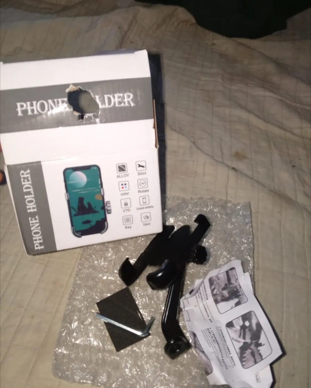 C2 Universal Aluminum Motorcycle Phone Holder – 360° Adjustable Handlebar Mount Stand for Secure Mobile Grip - Image 4