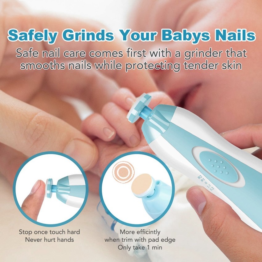 Premium 6-in-1 Electric Baby Nail Trimmer Set – Safe Infant Nail Filer, Clipper Alternative Kit with Storage Case - Random Color - Image 3