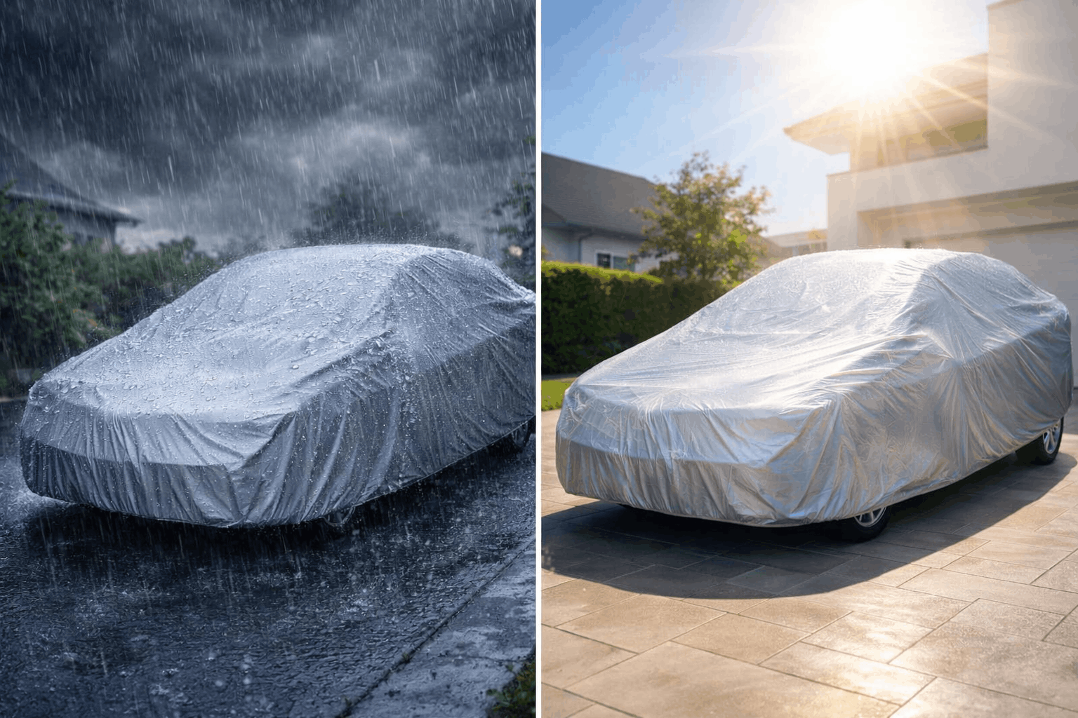 Toyota Corolla (2006–2023) Silver Parachute Car Top Cover – Waterproof, Dustproof, Heat Resistant Full Body Protection - Image 2