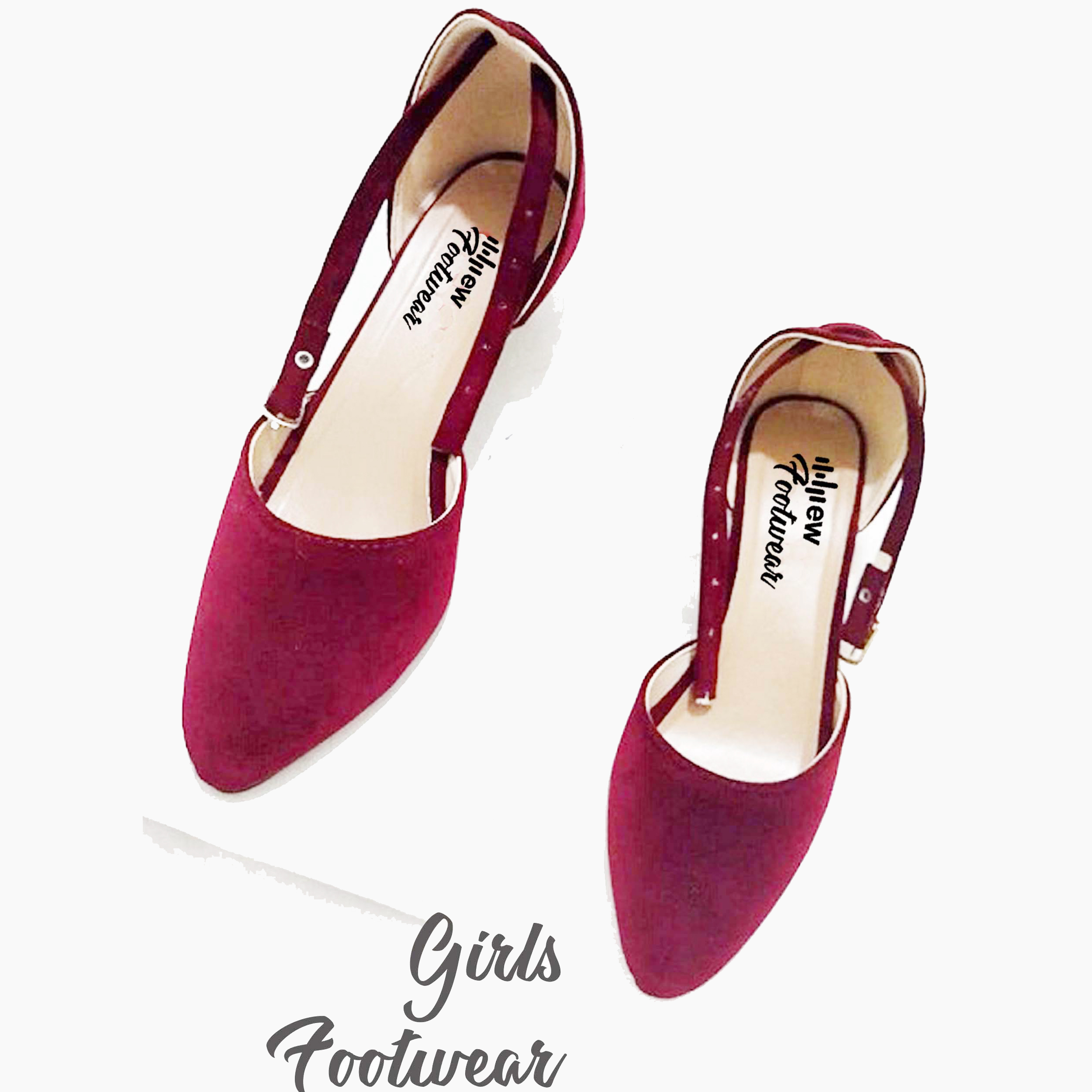 Stylish Velvet Heel Pump Shoes for Ladies – 2 Inch Elegant Party Wear Heels with box - Image 3