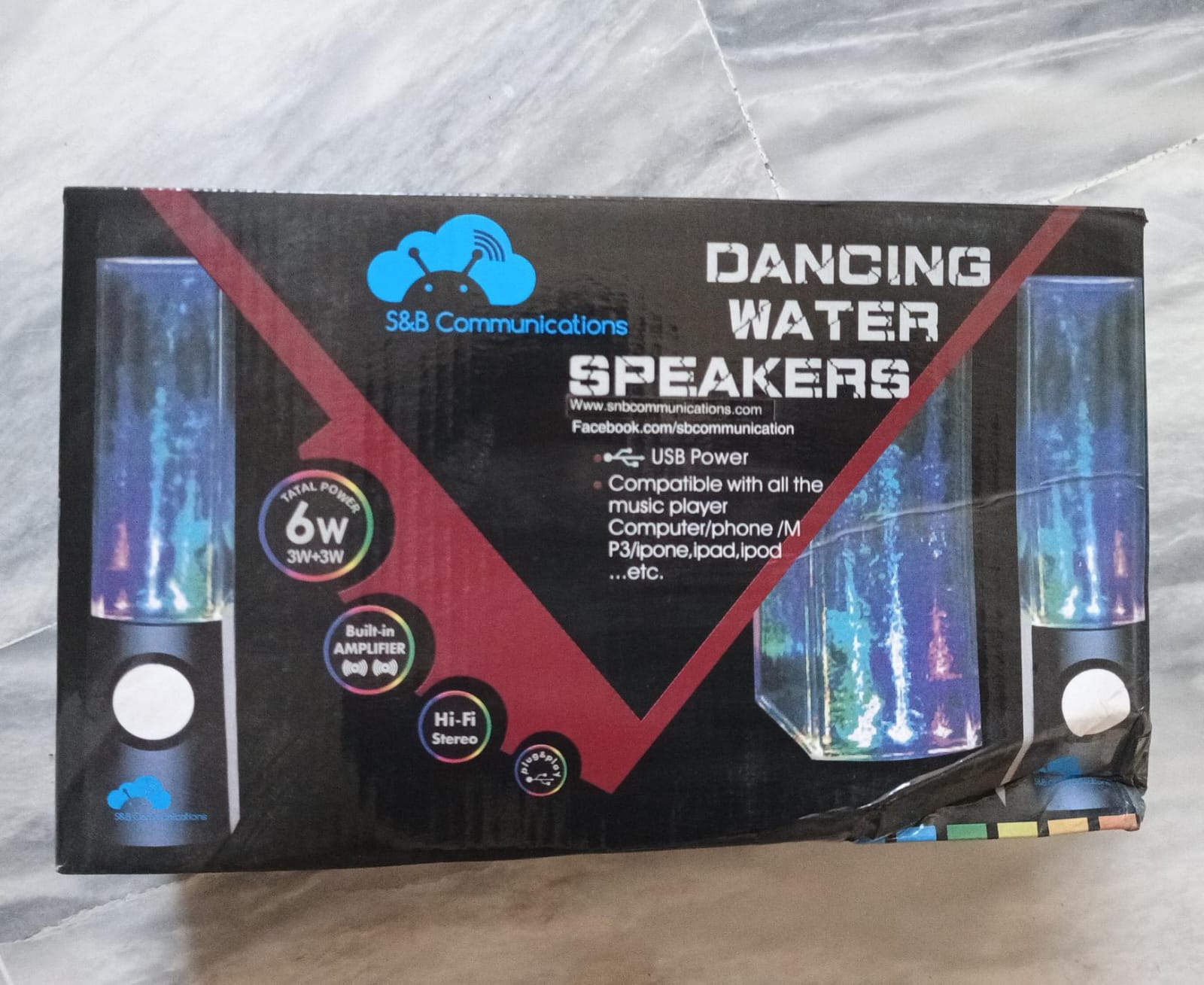Water Dancing LED Speakers – Colorful Fountain Music Speaker with 3D Sound | USB Powered Portable Desktop Speaker (Random Color) - Image 5
