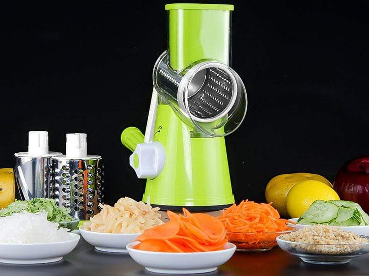 TableTop Drum Grater | Manual Vegetable Cutter Slicer & Grater | Multi-Functional Kitchen Gadget - High Quality (Random Color) - Image 2