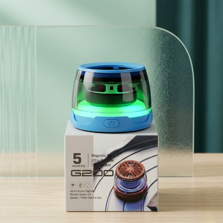 G200 Magnetic RGB Bluetooth Speaker – 5W Ultra-Portable Wireless Sound Box & Magnetic Phone Stand - Image 2