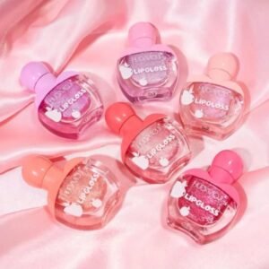 Huda Moji High Pigmented Lip Oil Set – Shades of Pink Gloss Collection ~ Pack Of 6