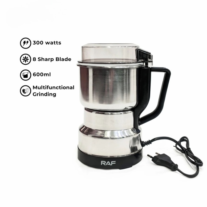 RAF Stainless Steel Electric Coffee Grinder – High-Power Bean & Spice Blender for Home Use - Image 3