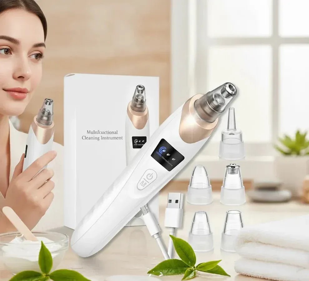 Electric Blackhead Remover | Vacuum Acne & Pore Cleaner | 5 Heads Suction Machine | Skin Care & Exfoliating Tool - Image 3