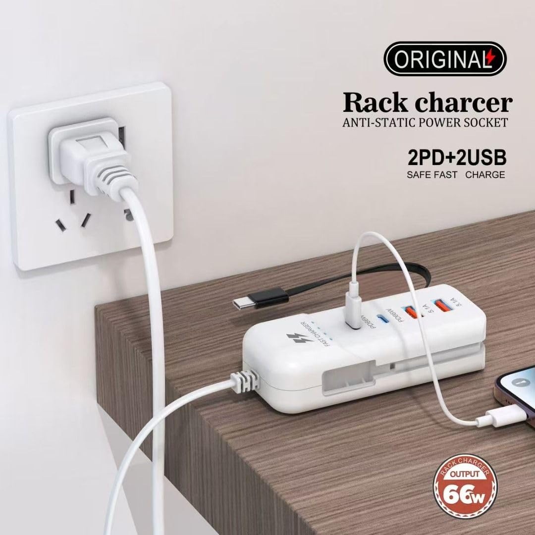 PD 66W USB Fast Charger with Type-C Cable – 5.1A High-Speed Charging Adapter - Image 3