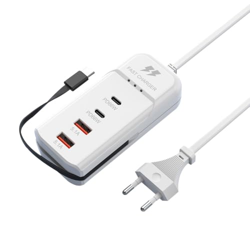 PD 66W USB Fast Charger with Type-C Cable – 5.1A High-Speed Charging Adapter