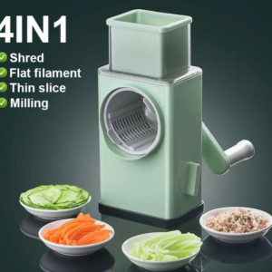 4 in 1 Multi-Function Vegetable Cutter & Slicer with Stainless Steel Blades – Manual Vegetable Chopper