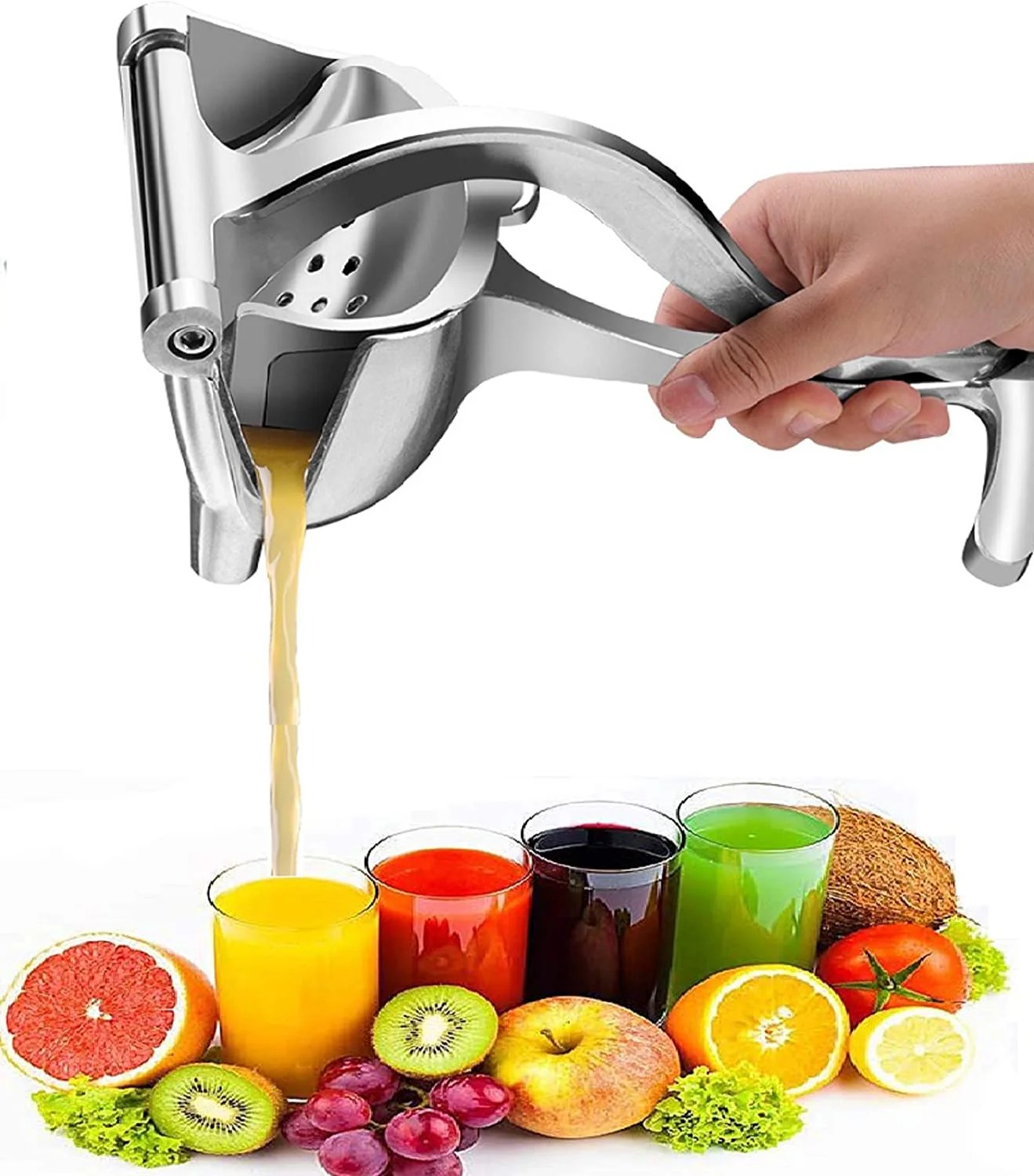 Stainless Steel Lemon & Orange Clip Handheld Fruit Juicer – Durable Manual Portable Citrus Squeezer for Kitchen & Baby Fruit Juice - Image 5